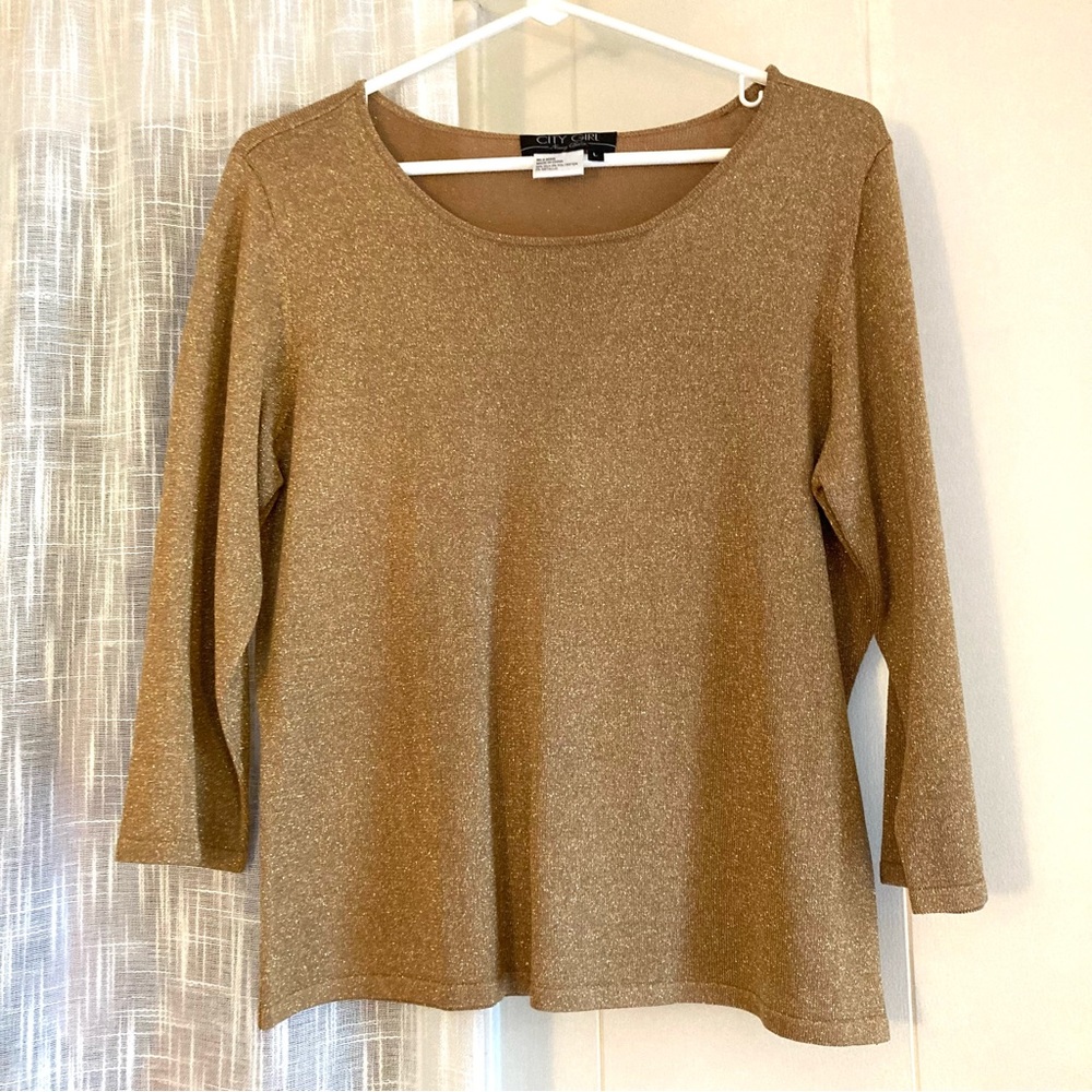 City Girl Nancy Bolon Sparkly Top